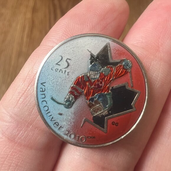 Paralympics Cuff Links Canada Quarters Coins Sledge Hockey Winter 925 Silver - Picture 4 of 10